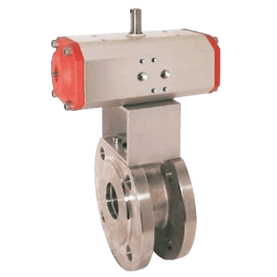 Kobold 2-Way Stainless Steel Flange Ball Valve with Pneumatic Actuator, KUP-VK